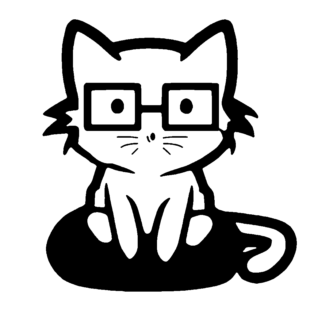 the neko logo, showing a cat sitting on a pillow